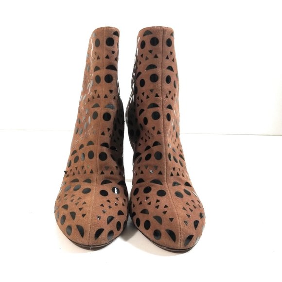 Alaia Women Ankle Geometric Booties Size 35.5 - Picture 6 of 13